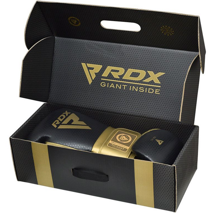 RDX L2 MARK PRO SPARRING BOXING GLOVES HOOK AND LOOP BLACK / GOLDEN - Gym From Home LLC